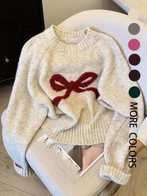 CORA™ - Elegant Bow Knit Sweater for Autumn & Winter Autumn