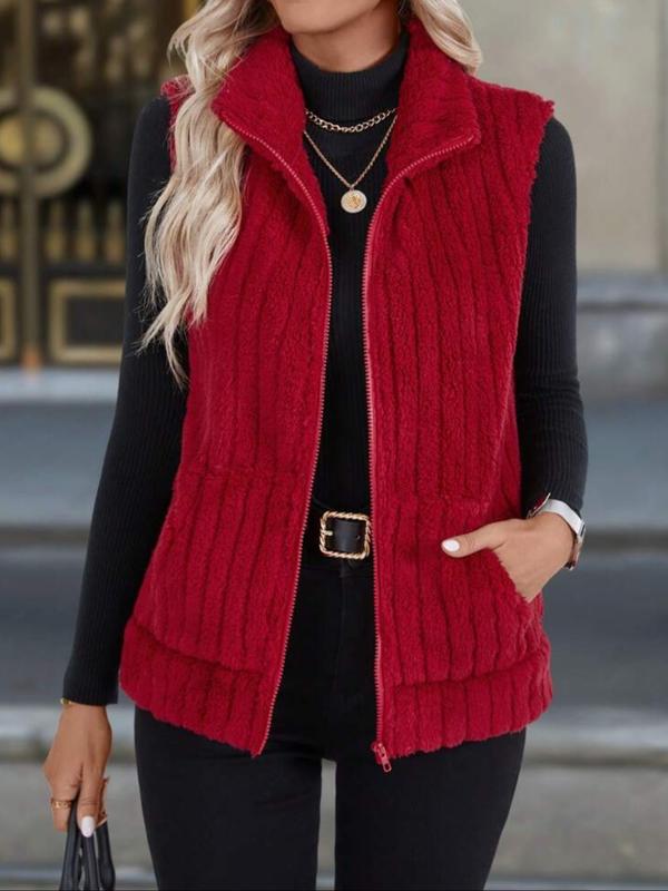 GRACE™ - Warm Ribbed Fleece Vest with Zipper Pocket for Fall &amp; Winter